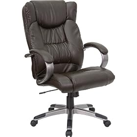 Espresso Brown Leather High Back Executive Office Chair [BT-9088-BRN-GG]