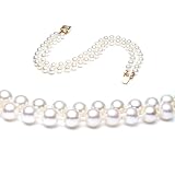 Double Strand 7-7.5 Inches 5.5-6mm White Freshwater Cultured Pearl Bracelet