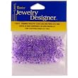 6/0 Glass "E" Beads, Inside Clear, Purple, 20 Gram Pkg