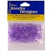 6/0 Glass "E" Beads, Inside Clear, Purple, 20 Gram Pkg