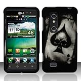 For ATT Lg Thrill 4g P920 Accessory - Spade Skull Design Hard Case Proctor  ....