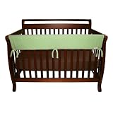Trend-Lab Crib Wrap Rail Guard Set for Long Rail, Sage Fleece