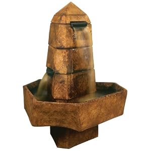 Henri Studios Abstract Obelisk Relic Lava Finish Fountain