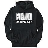 IMAGE OF MANIAC Backgammon Black Hoodie Mens XX-Large