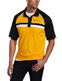 MLB Men's Pittsburgh Pirates Absolute Speed 3 Button Synthetic Raglan Polo (Yellow Gold/Black/White, XX-Large)
