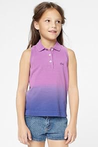Girl's Sleeveless Dip Dye Pique Polo