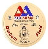 Air Arms Diabolo Field .22 Cal (5.51mm), 16 Grains, Domed, 500/Tin