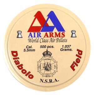 Air Arms Diabolo Field .22 Cal (5.51mm), 16 Grains, Domed, 500/Tin
