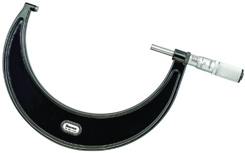Starrett 436.1 Series Outside Micrometer, Friction Thimble, Lock Nut, Carbide Faces, Inch