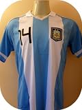 ARGENTINA # 14 MASCHERANO HOME SOCCER JERSEY SIZE LARGE .NEW