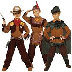 Cowboy, Indian, Peter Pan 3-in-1 Child Costume