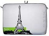 DIGITTRADE LS136-15 Designer Notebook Sleeve 15,4" Laptop Cover Paris Neopr ....