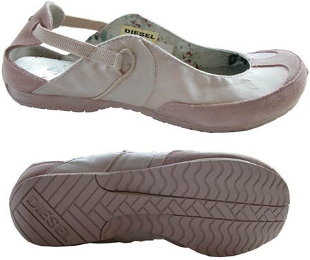 Diesel Kallana Rose Pink Womens Shoes Flats from Diesel