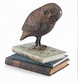  : Hand Cast Brass 6.5" OWL Bird SCULPTURE With A RUSTIC BRONZE Finish GARDEN / HOME STATUE