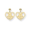 Gold-plated SS Disney Winnie the Pooh Heart Earrings