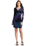 LBD Laundry by Design Womens Peacock Print Wrap Dress