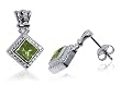 Peridot Sterling Silver 0.75" Stud Post Earrings