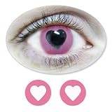 Pink Heart / in Love Eyes Motif Lenses from BIONORA 1 Year use including Lens Case