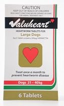 Valuheart Large Dog Heartworm 6 Tabs 45-88 Lbs Gold