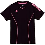 DESCENTE(デサント) 半袖プラクティスシャツ(ウイメンズ) ブラック×Pピンク BPK