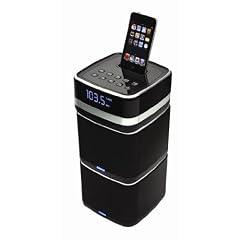 Logic3 WIS019K i-Station Tower Soundsystem mit Radiowecker