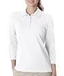 Izod Ladies 3/4-Sleeve Silk-Washed Pique Polo
