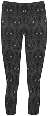 TBeautty Custom Womens Skulls Capri Leggings Skinny Exercise Pants