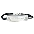 Sterling Silver Diamond Celtic Mo Anam Cara Bracelet on Leather Cord, 8 (1/5 cttw, J-K Color, I2-I3 Clarity)