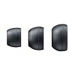 Black Small Medium Large Replacement Silicone Ear Tips for Sony, Sharp, Philips, Panasonic, Sennheiser, Griffin, EarJams, TuneBuds In-Ear Earphones