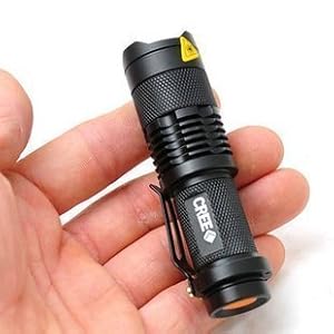 CREE Q5 3W Led 350 Lumens mini Flashlight Zoomable Torch AA