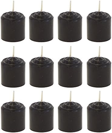 Black Unscented 8 Hours Votive Candles Pack of 12