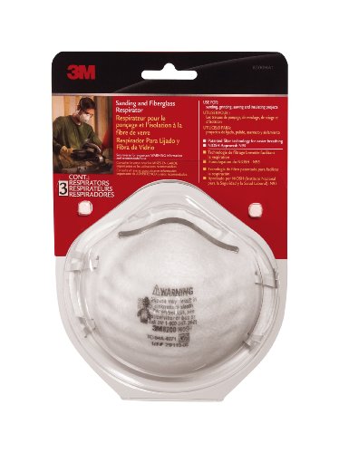 3M 8200HA1-A Sanding and Fiberglass Respirator, 3-Pack