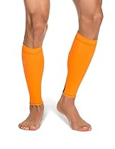SKINS Unisex Essentials Compression MX Calf Tights, Orange/Black, X-Small
