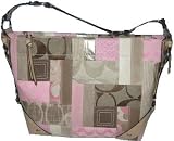 Coach Patchwork Signature Carly Shoulder Sac Bag Purse 13720 Pink