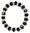 Black Stone Stretch Bracelet