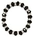Black Stone Stretch Bracelet