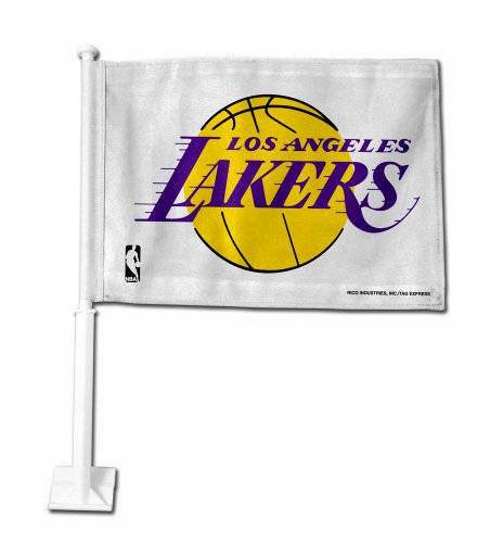 Los Angeles Lakers Car Flag (White)
