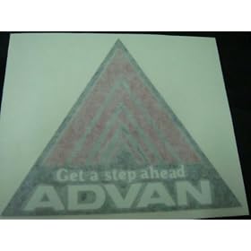 "Advan" Racing Decal Sticker (New) White/red/black X 2
