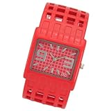 ixa ウォッチ(格子バングル) BL799-RE レッド レディス