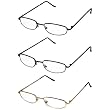 Foster Grant Reading Glasses Henri 3-Pack Metal-Brown (+2.50)