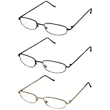 Foster Grant Reading Glasses Henri 3-Pack Metal-Brown (+1.75)