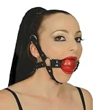 Spartacus Premium Bondage Full Head 2 inch Red Ball Gag Fun Style Bondage Poducts Unique Sexual Foreplay Enhancement