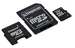 Kingston 4 GB Class 4 microSDHC Flash Memory Card with SD & miniSD Adapters SDC4/4GB-2ADP