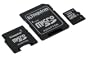 Kingston 4 GB Class 4 microSDHC Flash Memory Card with SD & miniSD Adapters SDC4/4GB-2ADP