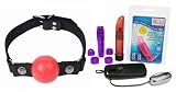 Nickel Free Silicone Ball Gag Large Red Bundle - Adult Toy Sex Kit