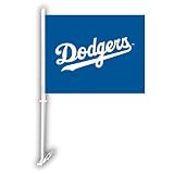 BSS - Los Angeles Dodgers MLB Car Flag W/Wall Brackett
