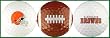Cleveland Browns Golf Balls w/ Football