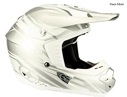 No Fear MX 6096RSV OPTIMAL II Mens BMX / Motocross Racing Helmet In Racing Silver Size Small