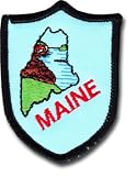 Maine - State Shield Patches, blue