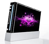 Glowing Love Heart Decorative Protector Skin Decal Sticker for Nintendo Wii ....